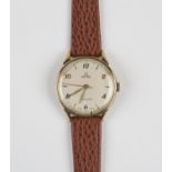 An Omega Seamaster 14ct gold cased oversized gentleman's wristwatch, circa 1944, the signed jewelled