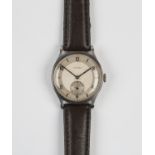 A Longines steel cased gentleman's wristwatch, circa 1937, the signed jewelled movement numbered '