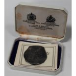 A 17th century Lucayan Beach Pirate Treasure piece of eight/eight reales, cased with Spink & Son