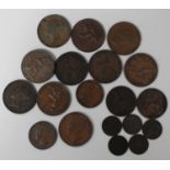 A group of Victoria copper coins, including a penny 1859 and a halfpenny 1858.Buyer’s Premium 29.