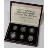 An Elizabeth II silver piedfort proof six-coin set, cased with certificate.Buyer’s Premium 29.4% (