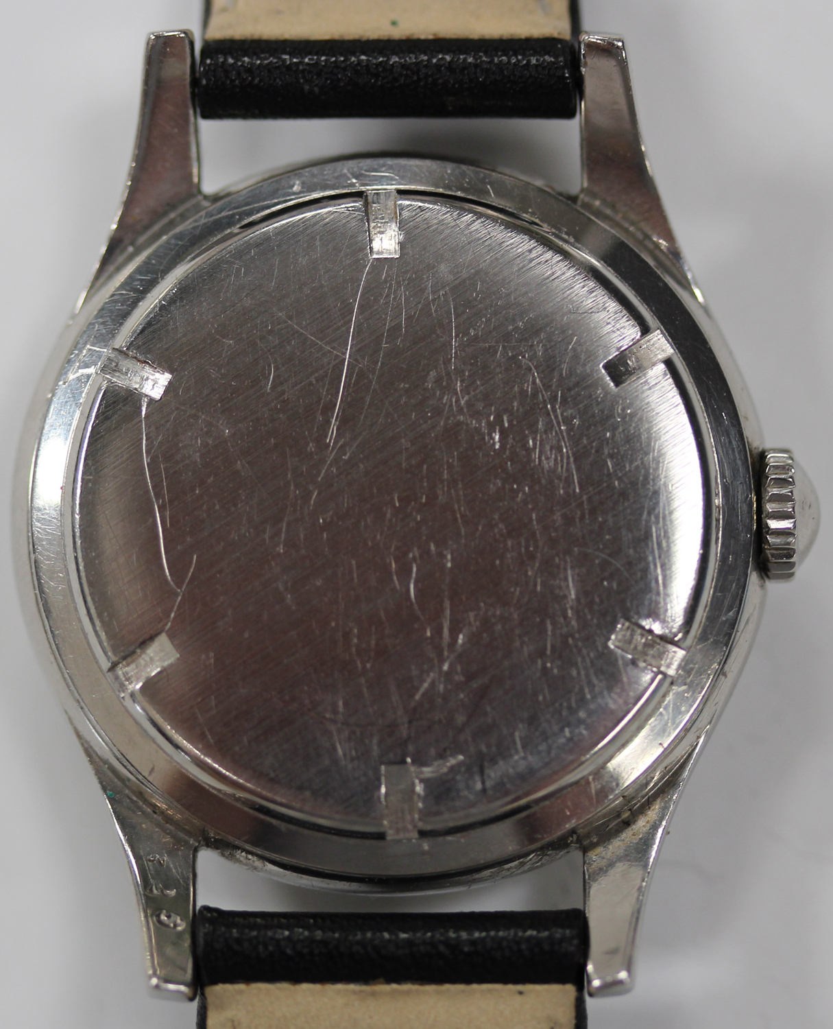 A Longines steel cased gentleman's wristwatch, circa 1951, the signed and jewelled movement numbered - Image 3 of 5