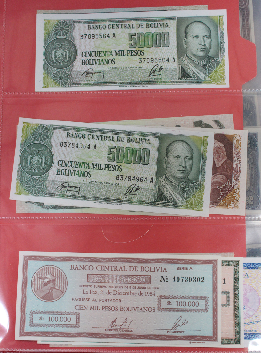 A large collection of 20th century and early 21st century South American banknotes, in three - Image 13 of 16