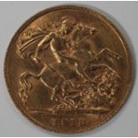 A George V half-sovereign 1913.Buyer’s Premium 29.4% (including VAT @ 20%) of the hammer price. Lots