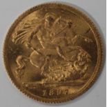 A Victoria half-sovereign 1897.Buyer’s Premium 29.4% (including VAT @ 20%) of the hammer price. Lots