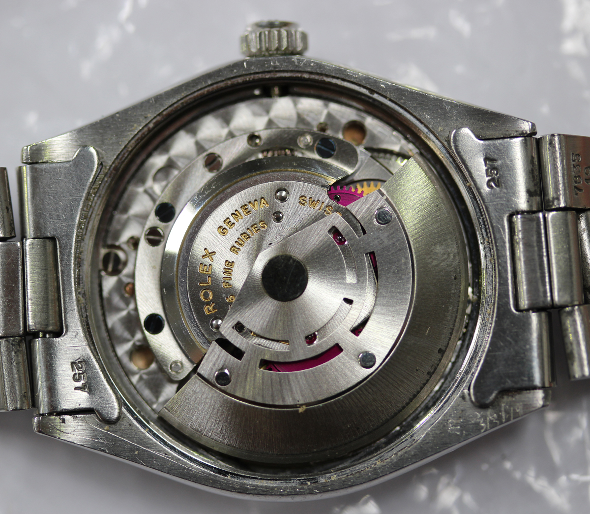 A Rolex Oyster Perpetual Air-King steel gentleman's bracelet wristwatch, the signed black dial - Image 6 of 7