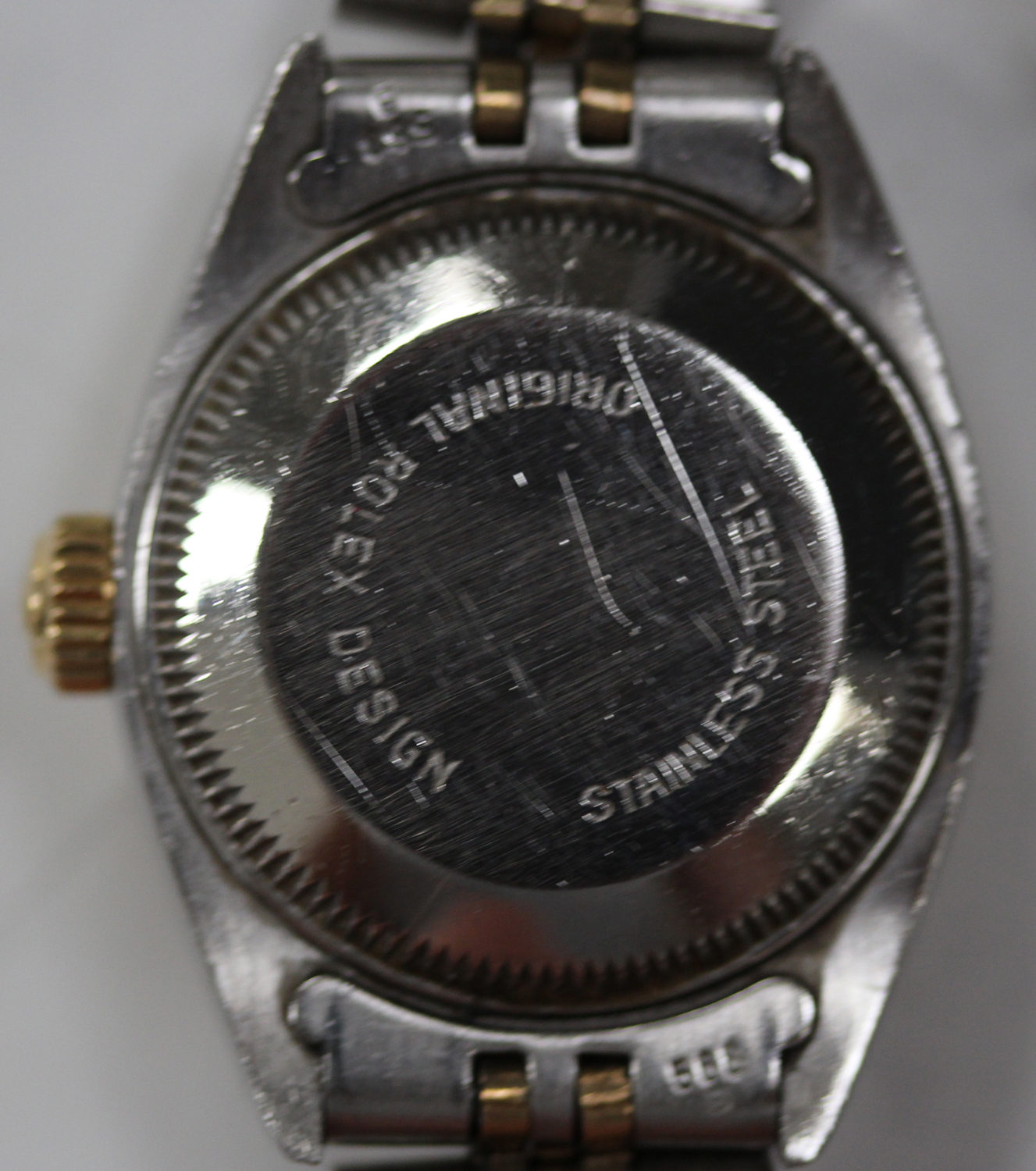 A Rolex Oyster Perpetual Datejust steel and gold lady's bracelet wristwatch, the silvered dial - Image 4 of 4