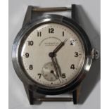 A Goldsmiths & Silversmiths Co Ltd steel cased gentleman's wristwatch with an unsigned Swiss