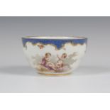 A Meissen porcelain Academic or 'Dot' period circular bowl, circa 1770, painted with a panel of