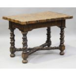 A late 18th/early 19th century Dutch marquetry centre table, profusely inlaid with flowers, the