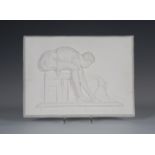 Eduardo Paolozzi - 'British Library Newton after Blake', a cast plaster plaque, signed and dated