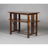 An Edwardian Arts and Crafts mahogany tea table, designed by Leonard Francis Wyburd for Liberty &