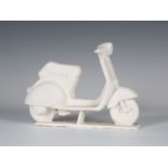 Eduardo Paolozzi - a cast plaster model of a Vespa scooter, signed and dated 1995, inscribed