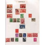 A collection of world stamps in 2 albums and some loose, including 1d reds, some older stuck down