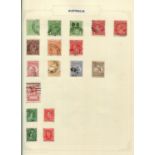 A collection of world stamps contained within eight albums and stock books, including Great