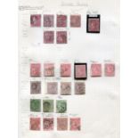 A group of Great Britain surface printed stamps, including 1855 4d carmine (small garter) with RPS