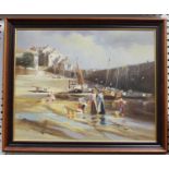 Ted Dyer - 'St Ives', 20th century oil on canvas, signed recto, titled verso, 39.5cm x 49.5cm,