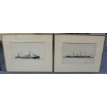 Laurence Dunn - 'Rion' and 'City of Cambridge' (Boat Studies), a pair of 20th century watercolours