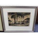 Stafford Leake - 'Territet' (Switzerland), early 20th century monochrome watercolour, signed