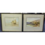 William Knox - 'Low Tide, Dutch Coast' and 'On the Severn Nr. Bridgnorth', a pair of watercolours,