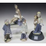 Four Lladro porcelain figures, comprising Beautiful Ballerina, model No. 6103, Pals Forever, model