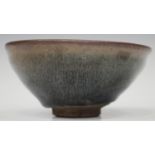 A Chinese brown 'hare's fur' glazed pottery bowl, Song dynasty style but possibly later, the