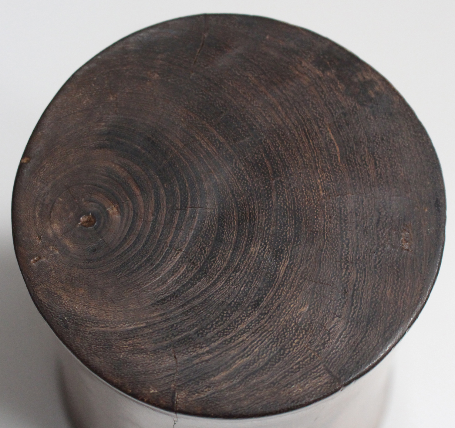 A Chinese hardwood brushpot, 19th/20th century, of slightly waisted cylindrical form, height 13. - Image 3 of 7