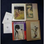 A small group of Japanese art reference books by Jack Hillier, comprising 'Japanese Masters of the