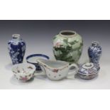 A collection of mostly Chinese porcelain, 18th century and later, including a famille rose export