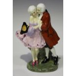 A Royal Doulton porcelain figure group 'The Perfect Pair', HN581, green printed and impressed