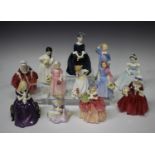 Twelve Royal Doulton porcelain figures, comprising 'Lavinia', HN1955, 'Affection', HN2236, 'Little