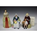 Three Royal Doulton porcelain figures, comprising 'The Girl Evacuee', HN3203, limited edition No.