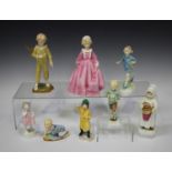 Eight Royal Worcester bone china figures, modelled by Freda Doughty, comprising 'Michael', circa