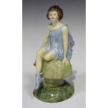 A Wedgwood porcelain figure Will o' Wisp, 1920s, designed by Kathleen Goodwin, designed as a pixie