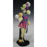 A Royal Doulton porcelain figure 'Folly', HN1335, height 22.5cm, green printed, painted and