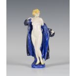 A Royal Doulton porcelain figure 'The Bather', HN687, green printed and black painted marks to base,