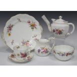 A Royal Crown Derby bone china 'Derby Posies' pattern part tea service, mid-20th century and