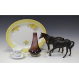 A large mixed group of decorative ceramics and glassware, late 19th and 20th century, including