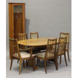 A mid/late 20th century G-Plan teak extending dining table, height 73cm, length 152cm, depth