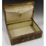 A Victorian red Morocco leather documents box by Dreyfous, 99 Mount Street, London, the exterior