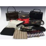 A selection of leather and other handbags, including two by Jane Shilton.Buyer’s Premium 29.4% (