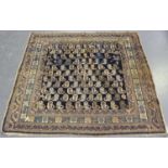 An Afshar rug, South-west Persia, early 20th century, the midnight blue field with overall boteh and