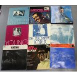 A collection of mainly jazz LP records, including albums by Earl Hines, Lester Young and Art Van