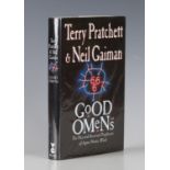 PRATCHETT, Terry and Neil GAILMAN. Good Omens. London: Gollancz, 1990. First edition, signed by