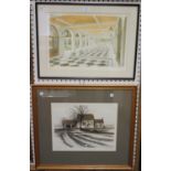 Albany Wiseman - 'Guy's Hospital', 20th century colour lithograph, signed, titled and editioned 80/