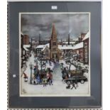 Edith Le Breton - Winter Wedding, 20th century colour print, signed in pencil and with Fine Art