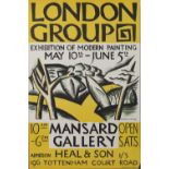 Bernard Adeney - 'London Group Exhibition of Modern Painting, Mansard Gallery' (Poster for the