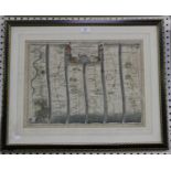 John Ogilby - 'The Road from London to the Lands End' (Ribbon Maps), four late 17th century