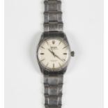 A Rolex Oyster Perpetual steel circular cased gentleman's wristwatch, circa 1958, the signed