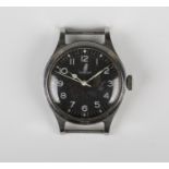 An Omega Air Ministry steel cased gentleman's wristwatch, circa 1944, the signed jewelled movement